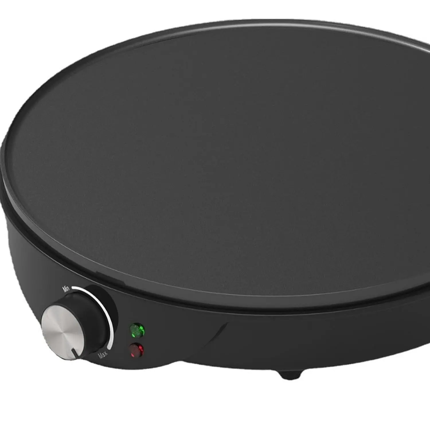 Crepera Eléctrica 1000W Ø30 cm, Calentamiento Rápido y Uniforme, Control de Temperatura con Perilla Fría, Protección contra Sobrecalentamiento, Ideal para Crepes Dulces y Salados