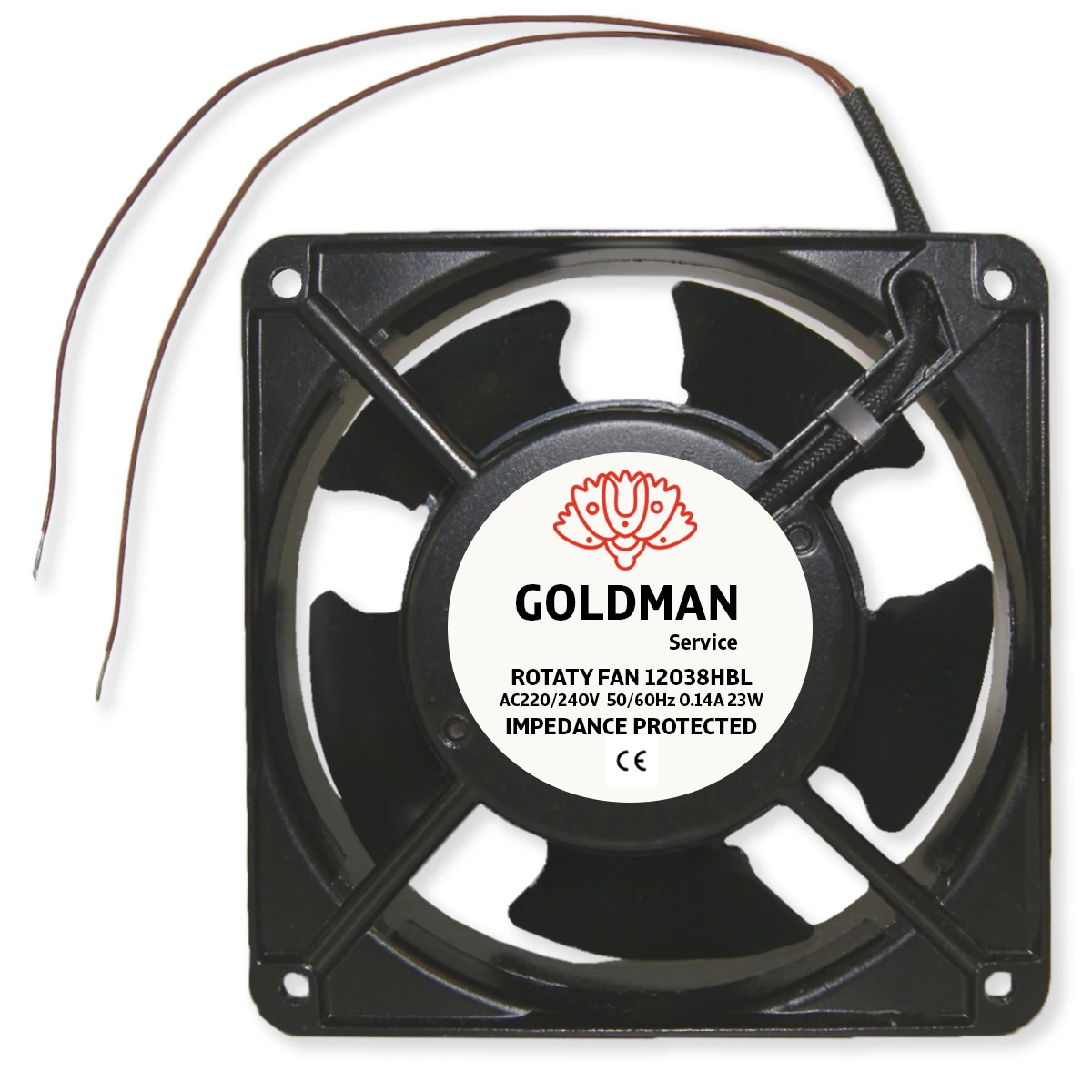 Ventilador fan axial para cassette de chimeneas 120x120x38 mm   GOLDMAN SERVICE