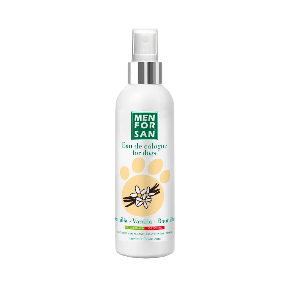 MENFORSAN - AGUA DE COLONIA ESENCIA VAINILLA PARA PERROS DE 125 ML