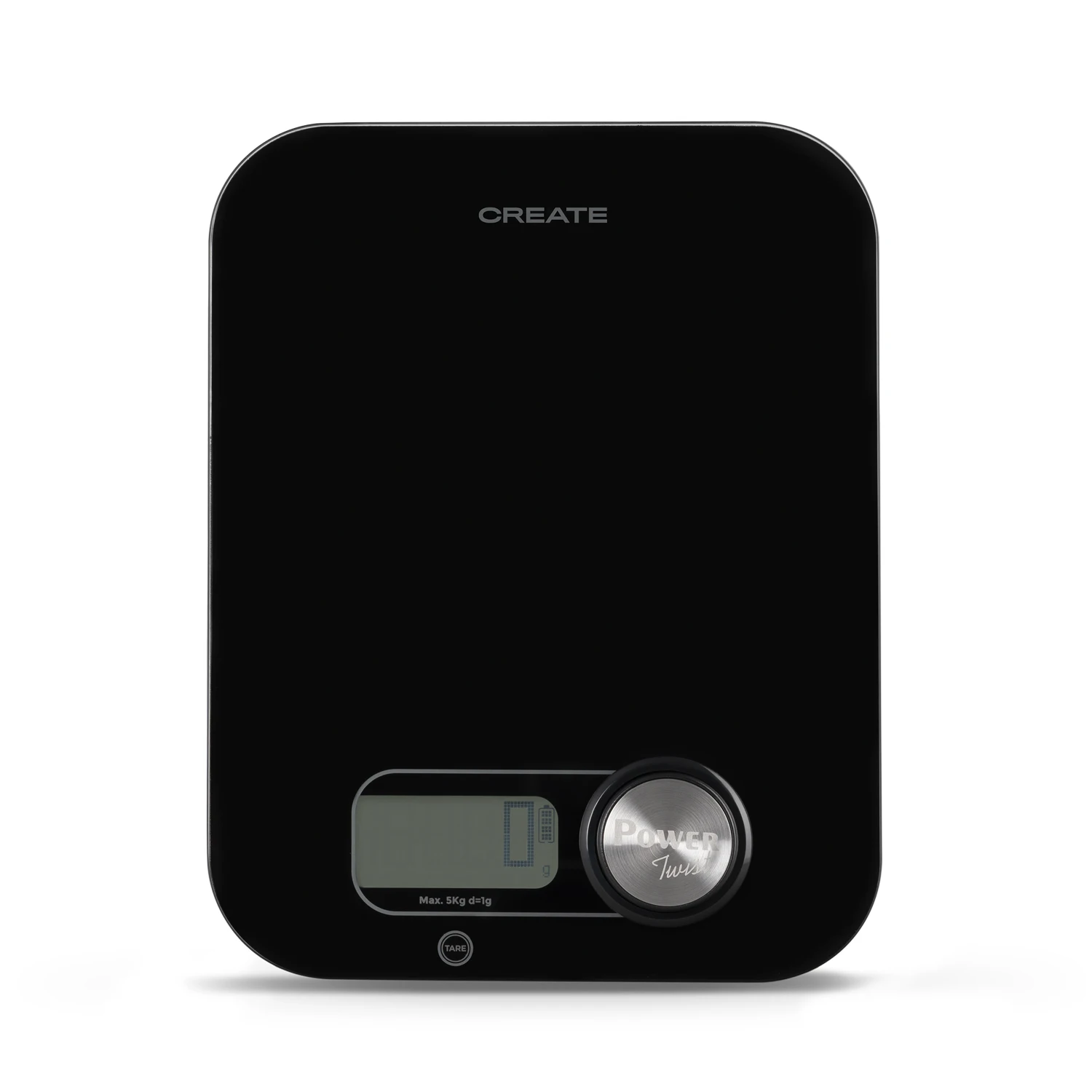 Create- kitchen scale without batteries - led screen - tare function - balance food eco
