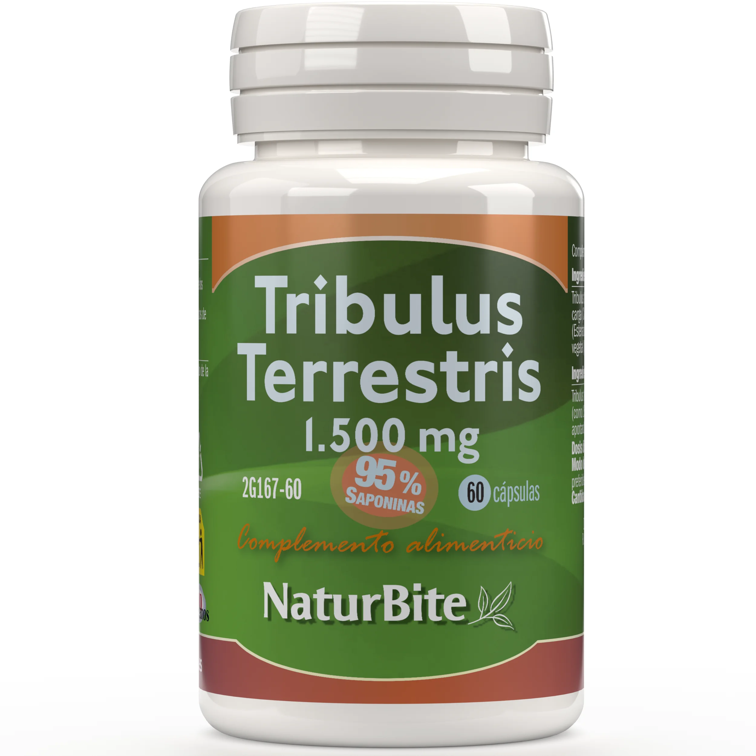 Tribulus Terrestris 1500mg de NaturBite. Con el 95% de Saponinas. Todo potencia para ayudarte a tener una vida más feliz y plena. Tribulus terrestris Naturbite, desde 2012 ayudando a la felicidad de las personas de ambos sexos y sus parejas...