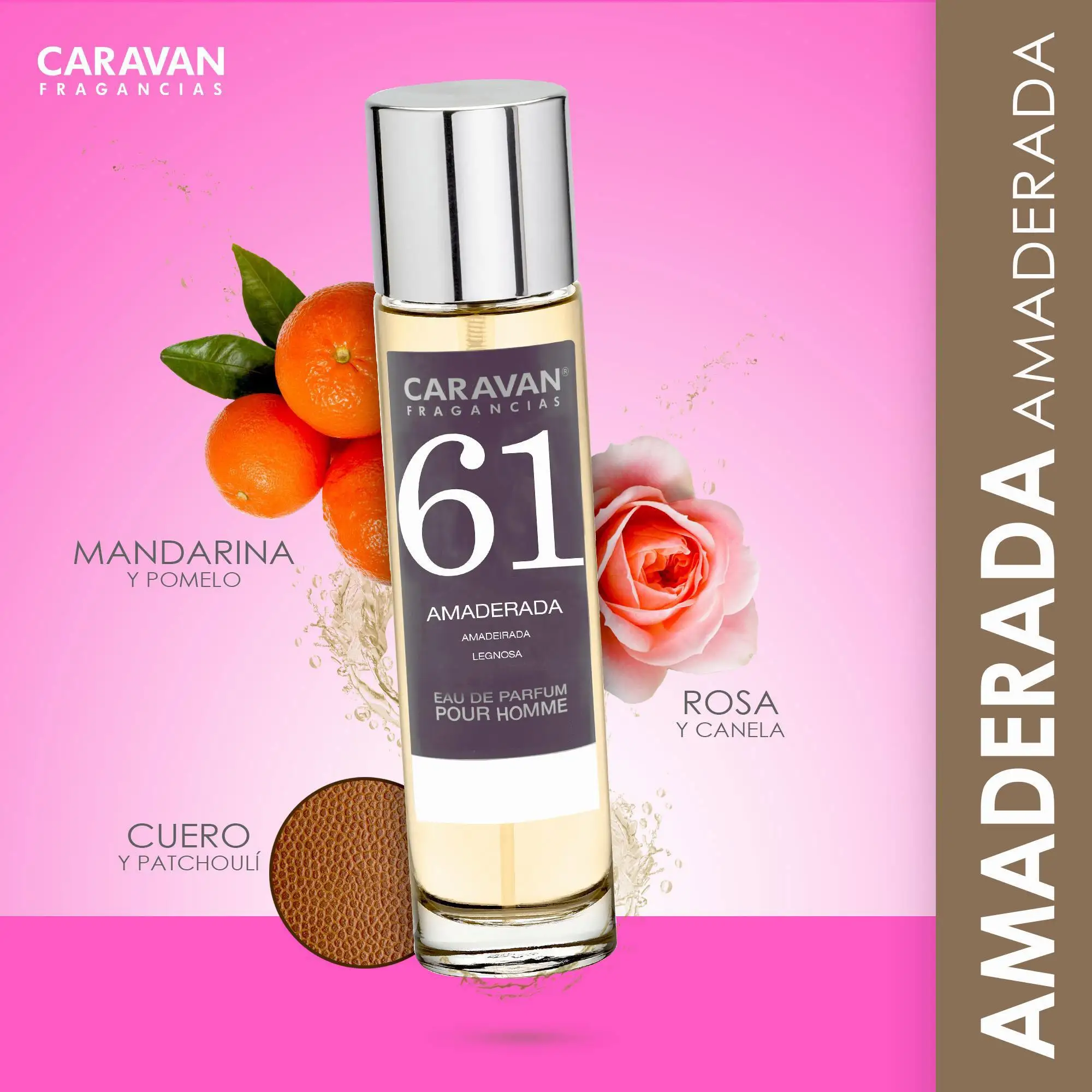 CARAVAN FRAGANCIES Perfume of Man No. 66 of 150 ml + Set of 10 Vials of Male Fragrances other than Caravan to uncross new aromas