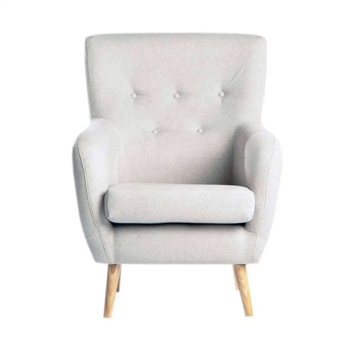 Sillón relax de estilo nórdico. Patas de madera haya y tapizado antimanchas color beige, gris claro o vende menta. Ideal para cualquier espacio!!!