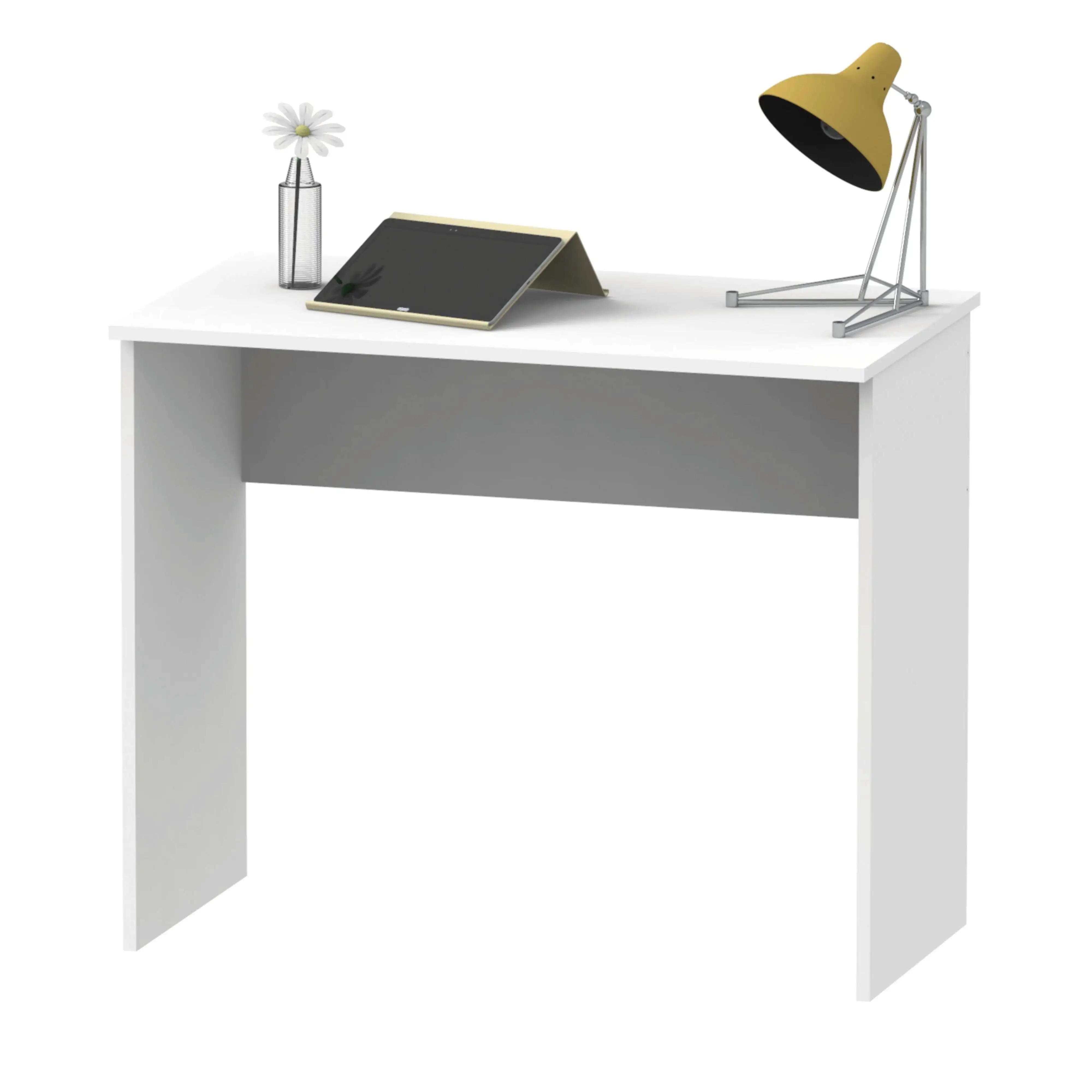 Mesa Escritorio Ideal para Estudio u Oficina Melamina Color Blanco Mate 90 cm