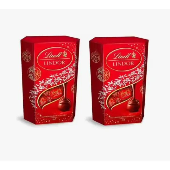 Lindt, Lindor chocolates Lindt Packs of 2-Red Cornet | Assorted Cornet | 70% cocoa Cornet | Caramel with salt Cornet | Nuxor dark Chocolate | Nuxor milk Chocolate ° ° ° ° °