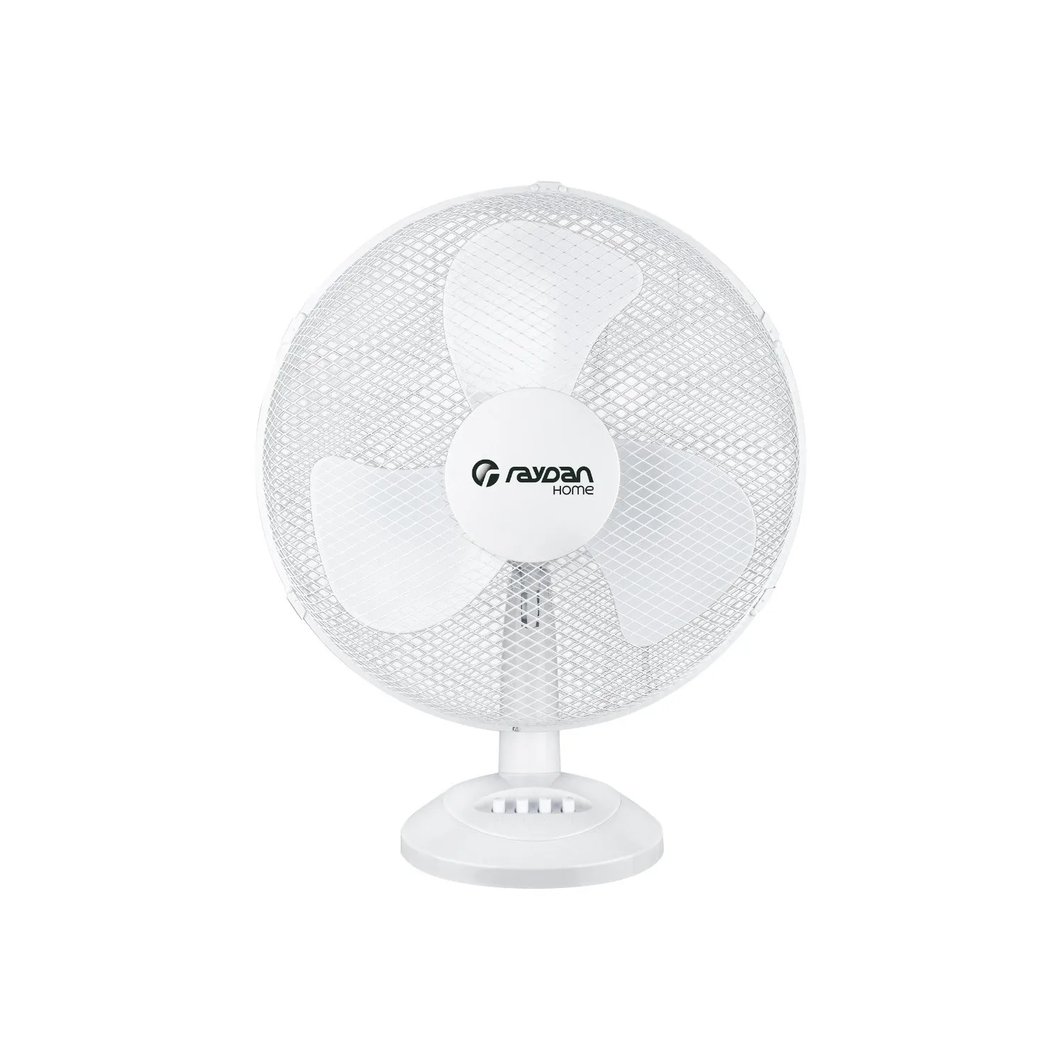 Thinia Home fan table top Ø 30cm Up Comfort, 3 blades, 35W, DC engine, 3 speeds, 1000-1300 rpm, ultra-lustrous, 50dB, stays 35m ², dimensions Ø 30x47 cm (diameter x height), White