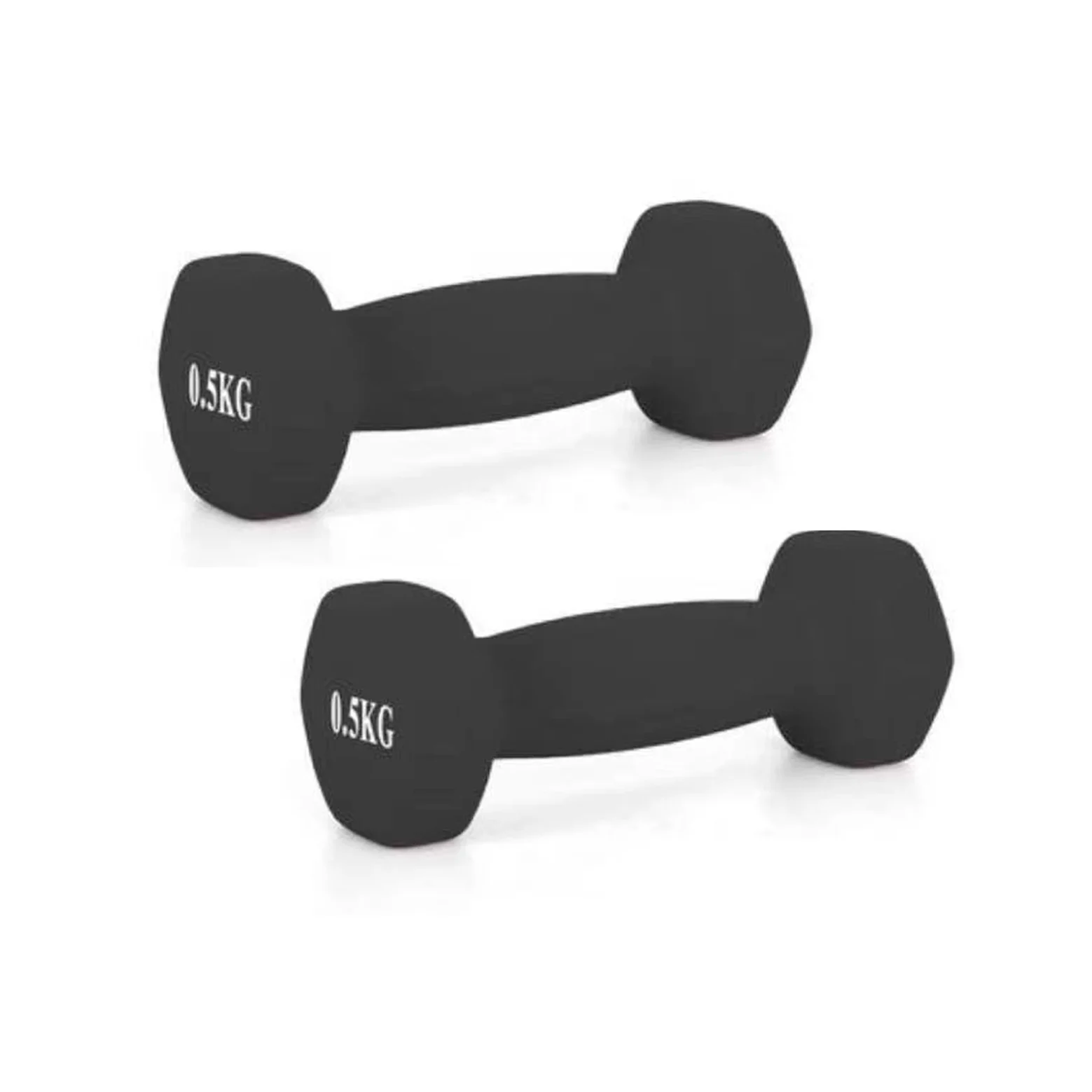 Pack de 2 Pesas Mancuernas Hexagonales de Vinilo para Fitness Antideslizantes - 0.5kg, 1kg, 1.5kg, 2kg, 3kg, 4kg, 5kg