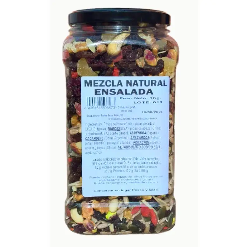 Mezcla natural Ensalada frutos secos - 1 Kg -  mix ensalada - pelluz
