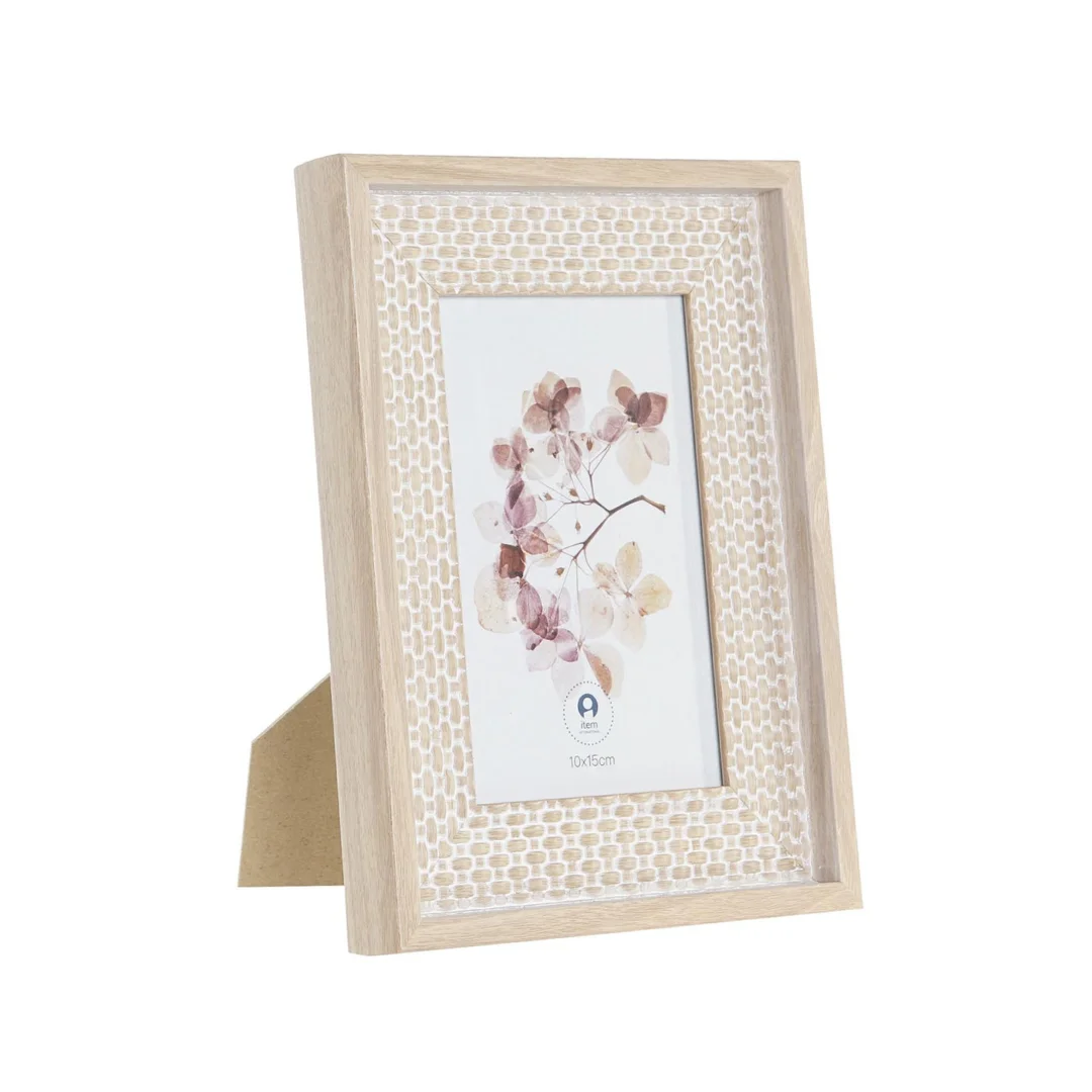 MDF photo frame 10x15 cm-Natural Color-frame measurements 16,5x2x22 cm-great for showing and decorating your memories with a stylish and classic touch