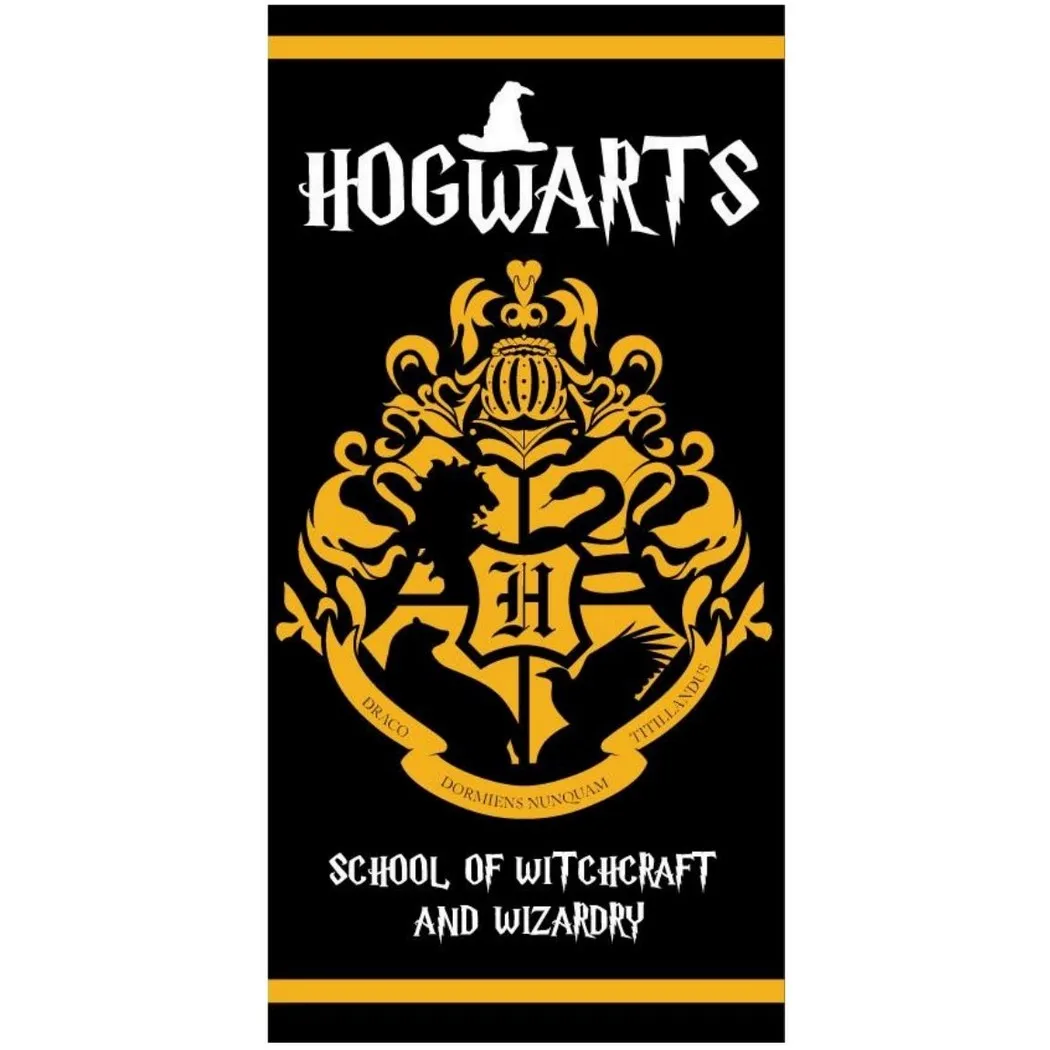 Toalla Playa o Piscina Microfibra Harry Potter Hogwarts 140x70cm