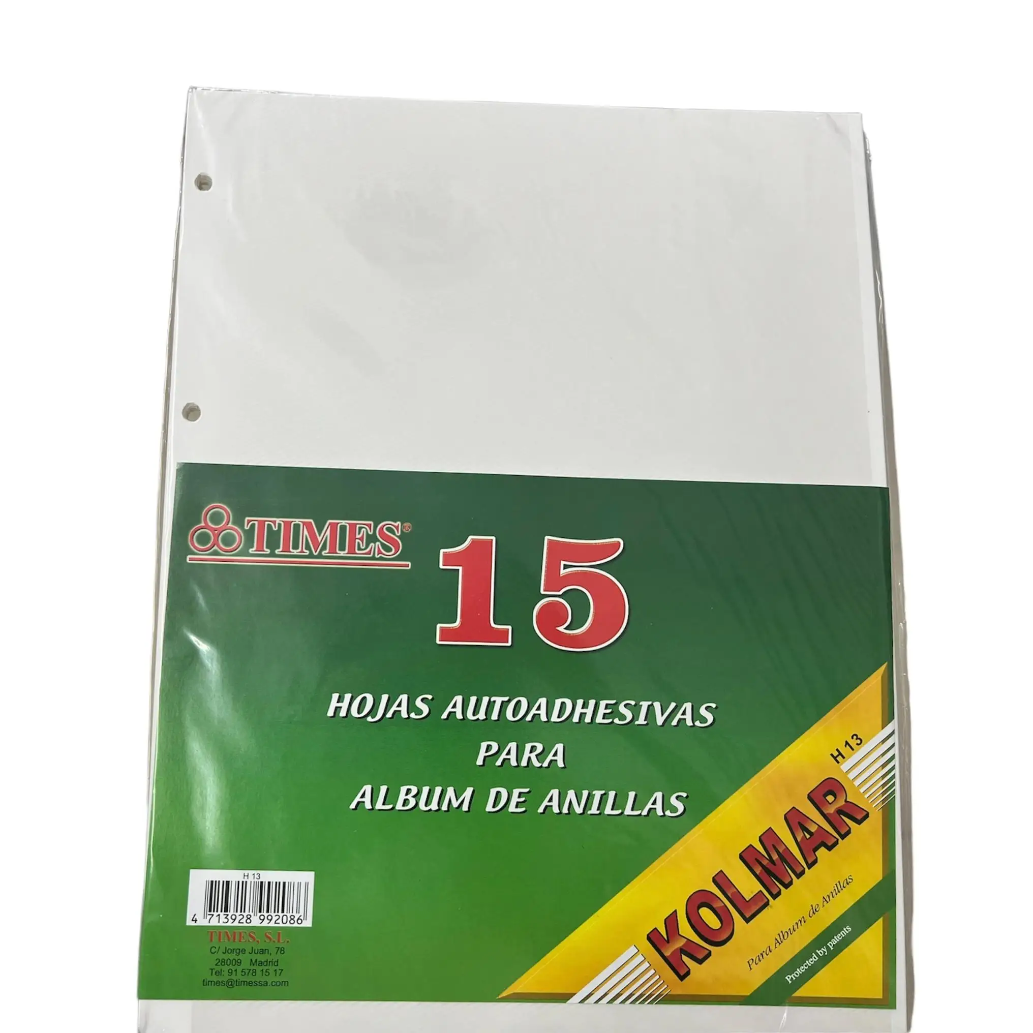 KOLMAR-saving Pack 15 or 30 self-adhesive blades for ring album