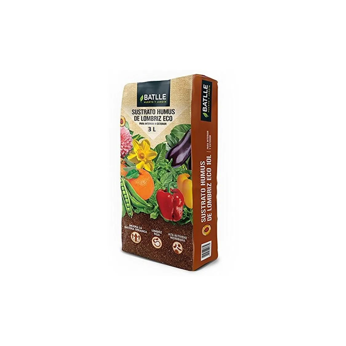 Humus de lombriz 3 litros Batlle abono orgánico natural