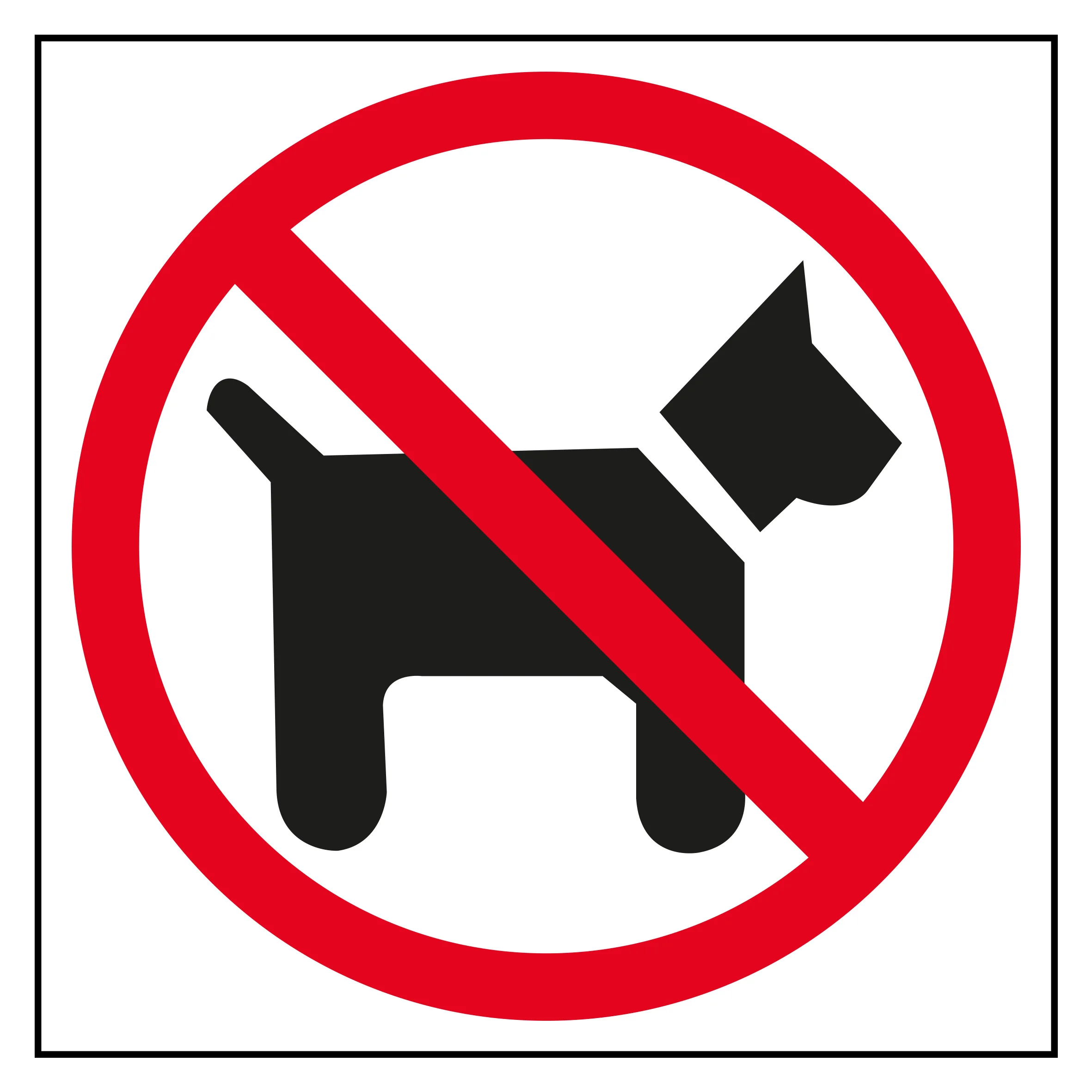 Apli etiqueta señalizacion prohibido perros 1 u.