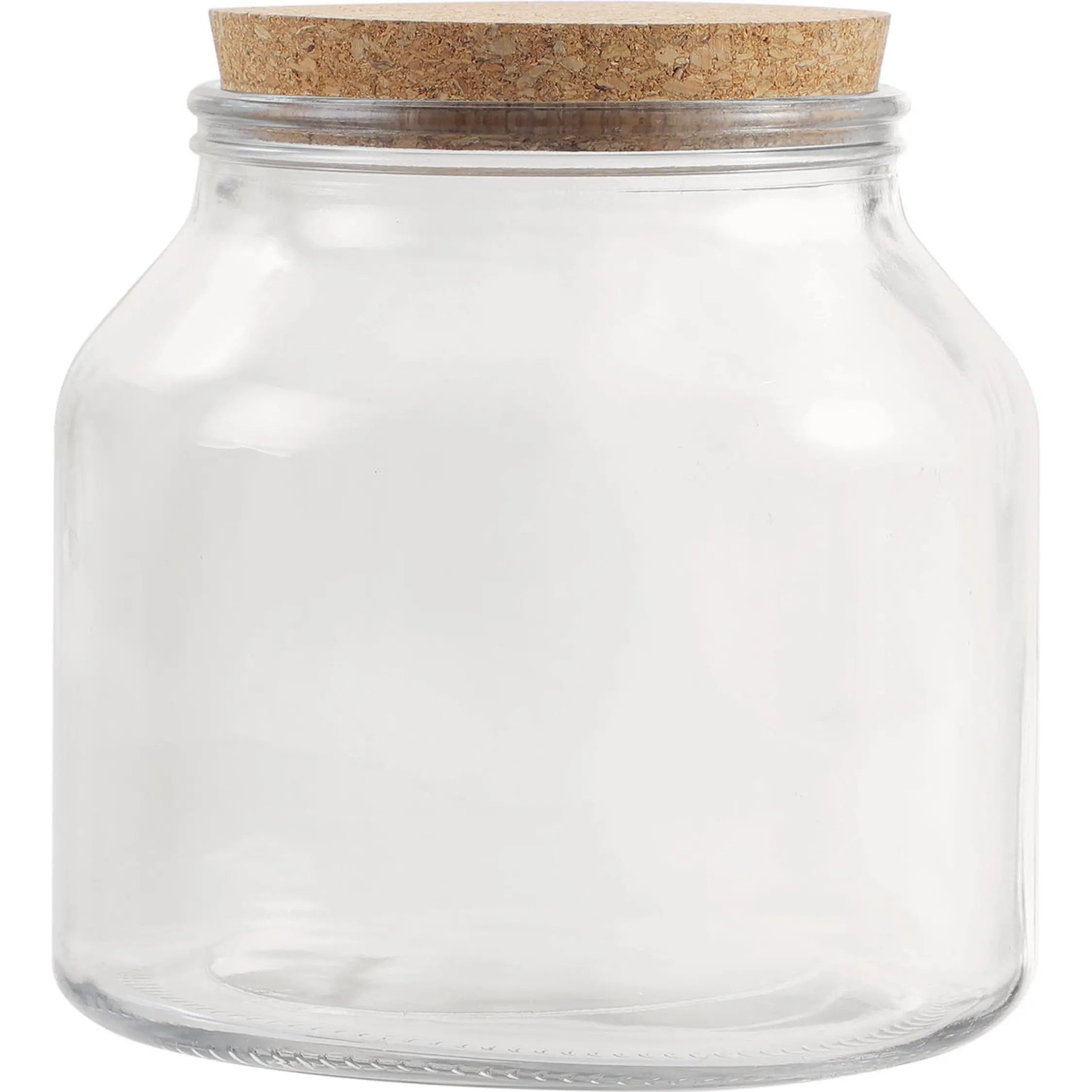 La Mediterránea - Tarro de Vidrio 2000ml con Tapón de Corcho - Hermético y Versátil