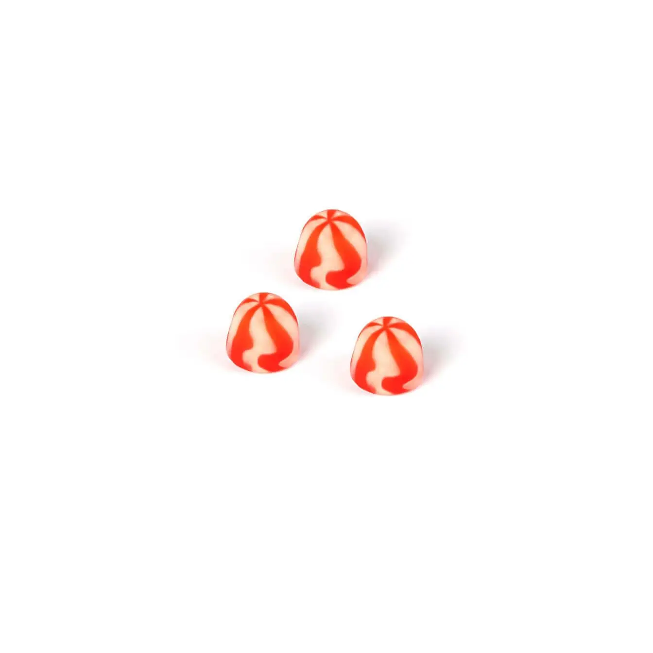 Gummies Mini Kiss Twist Red and White-1Kg Vidal Bag (Gluten Free)-Sweet and Fun! -Gluten Free Rubber Treats Mini Kiss