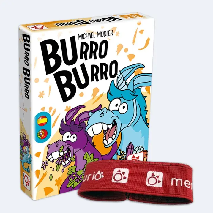 Donkey Donkey, fun family card Game and Party Game in Spanish, includes free elastic band gift, Mercury