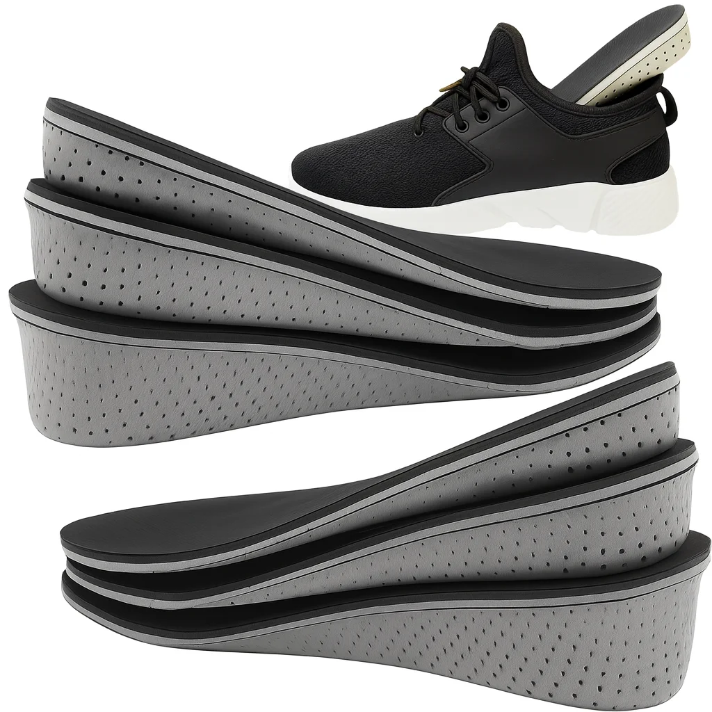 3 Alzas para Zapatos Hombre, Alzas para Zapatos Mujer - Palmilhas Gel Homem, Plantillas con Alza para Dismetría y Aumentar Altura - Plantilla Zapatos