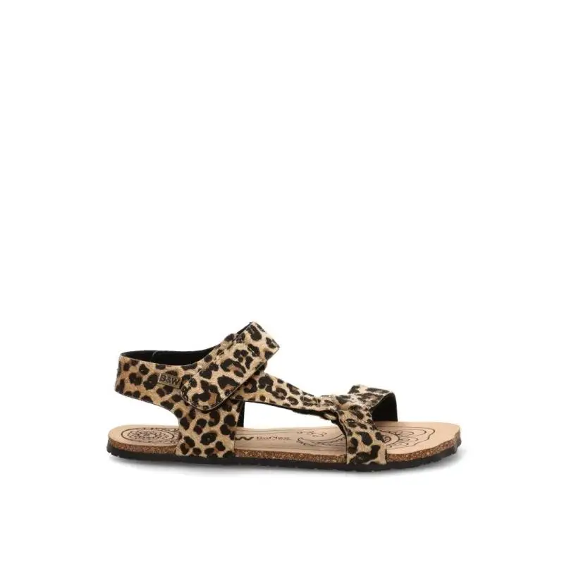 Sandalia Respetuoso/barefoot Break And Walk - Mujer - Suela Plana - Modelo Bwsh414002 - Color Leopardo