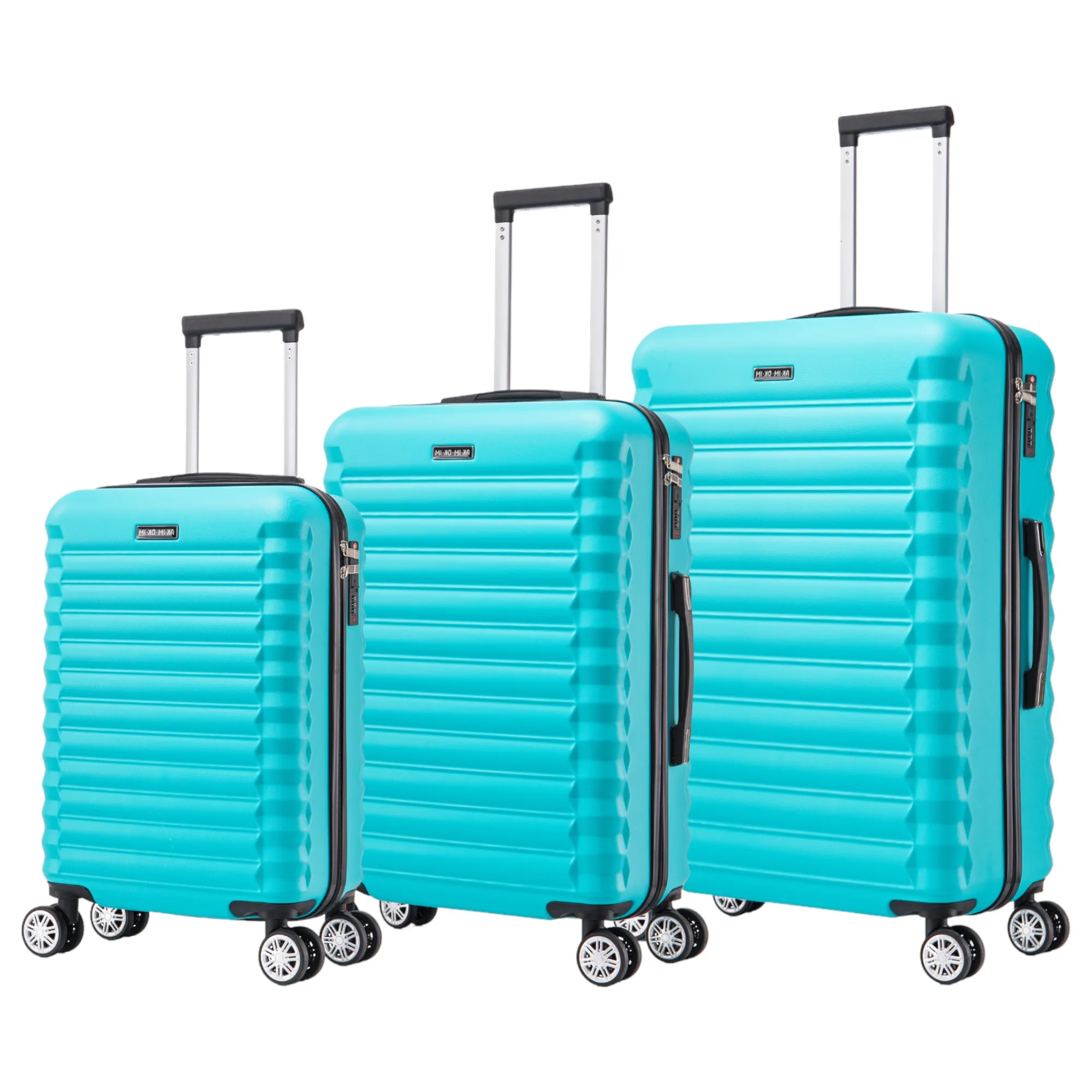 Stylish Travel Suitcase Set: ABS Light Case, Number Lock, 4 360 Rotating Wheels, Aluminum Telescopic Handle Suitcase Set Set Trolley Suitcase Cabin (Flash 7599 M003 8008 6020)