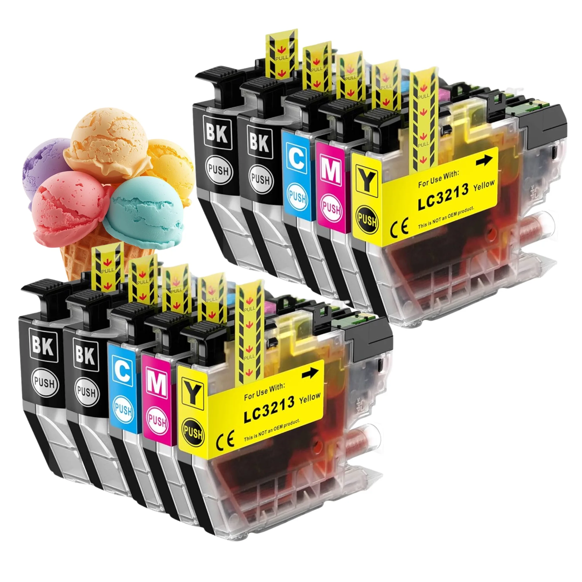 Pack 10 Tintas Brother LC3213 LC3211 DCP-J 770 MFC-J 890 MFC-J 497 DW MFC-J 491 | Alta Calidad