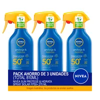 Pack 3 NIVEA SUN spray solar FP50+ 270ml