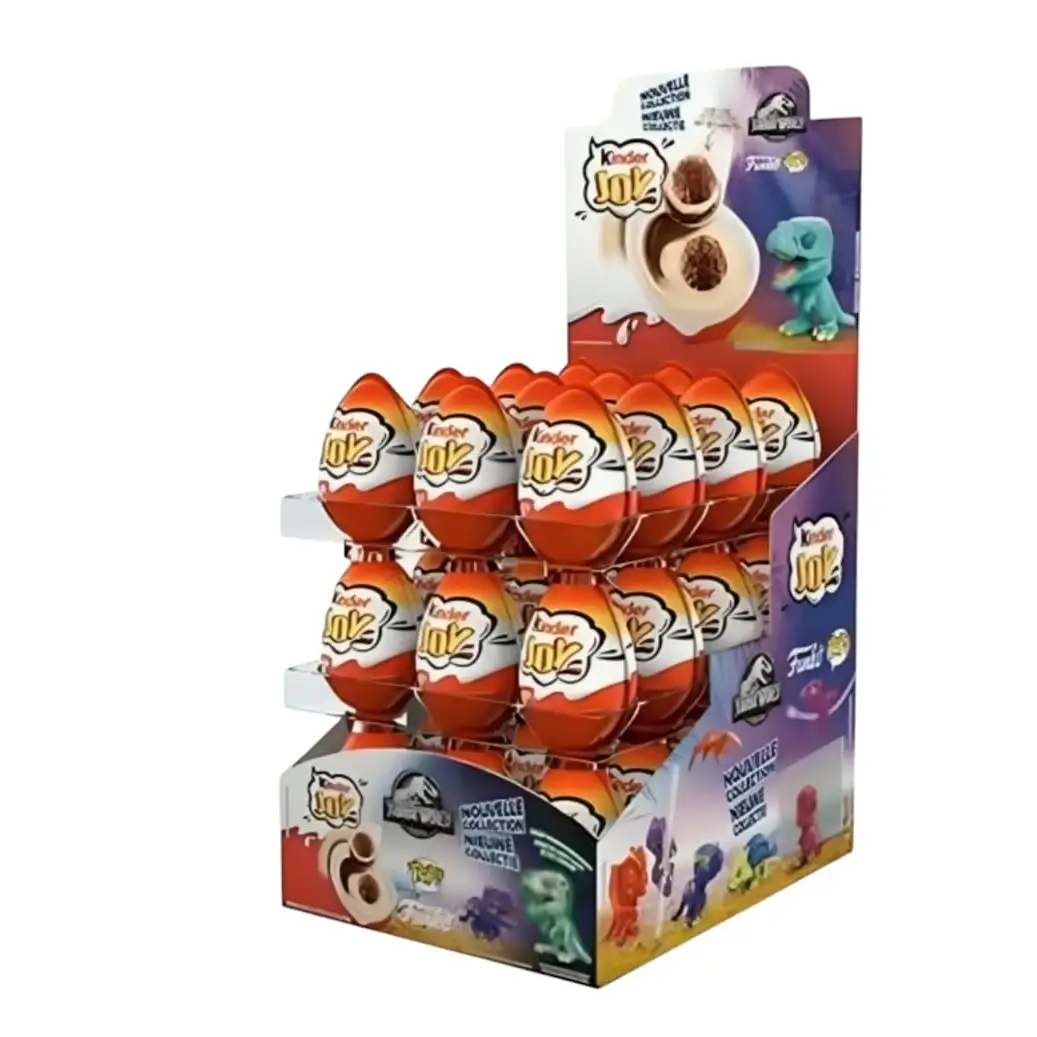 Kinder joy verano12-72u FUNKO JURASSIC New National Spain 2024-with double cream of milk and cocoa, two crispy balls and a surprise. Kinder JOY contains a toy in the interior several models to choose different prices ~~