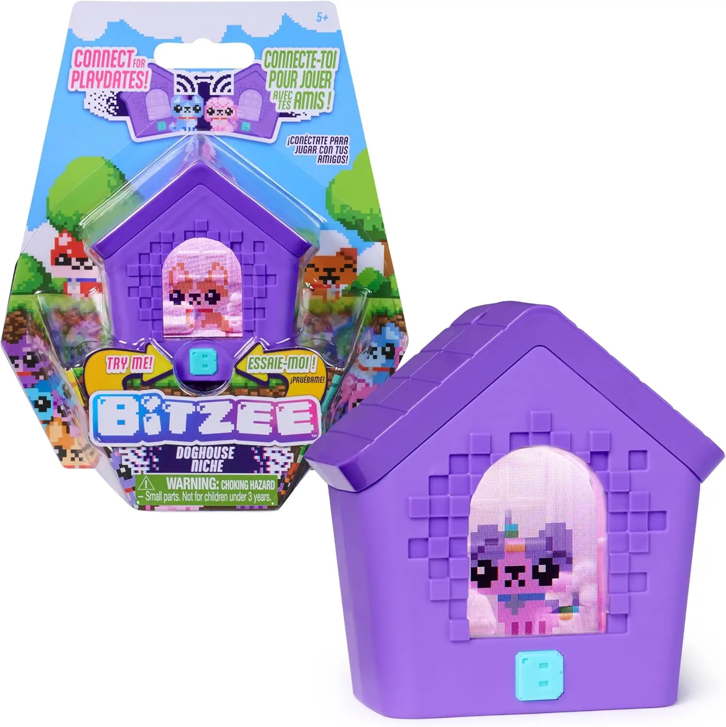 SPIN MASTER - Bitzee - Mascota Digital Doghouse - Mascota Virtual con 15 Cachorros Que Reaccionan al Tacto con Interacciones y Sonidos - Juguetes Niños 5 Años + - Regalo Niño 5 Años +