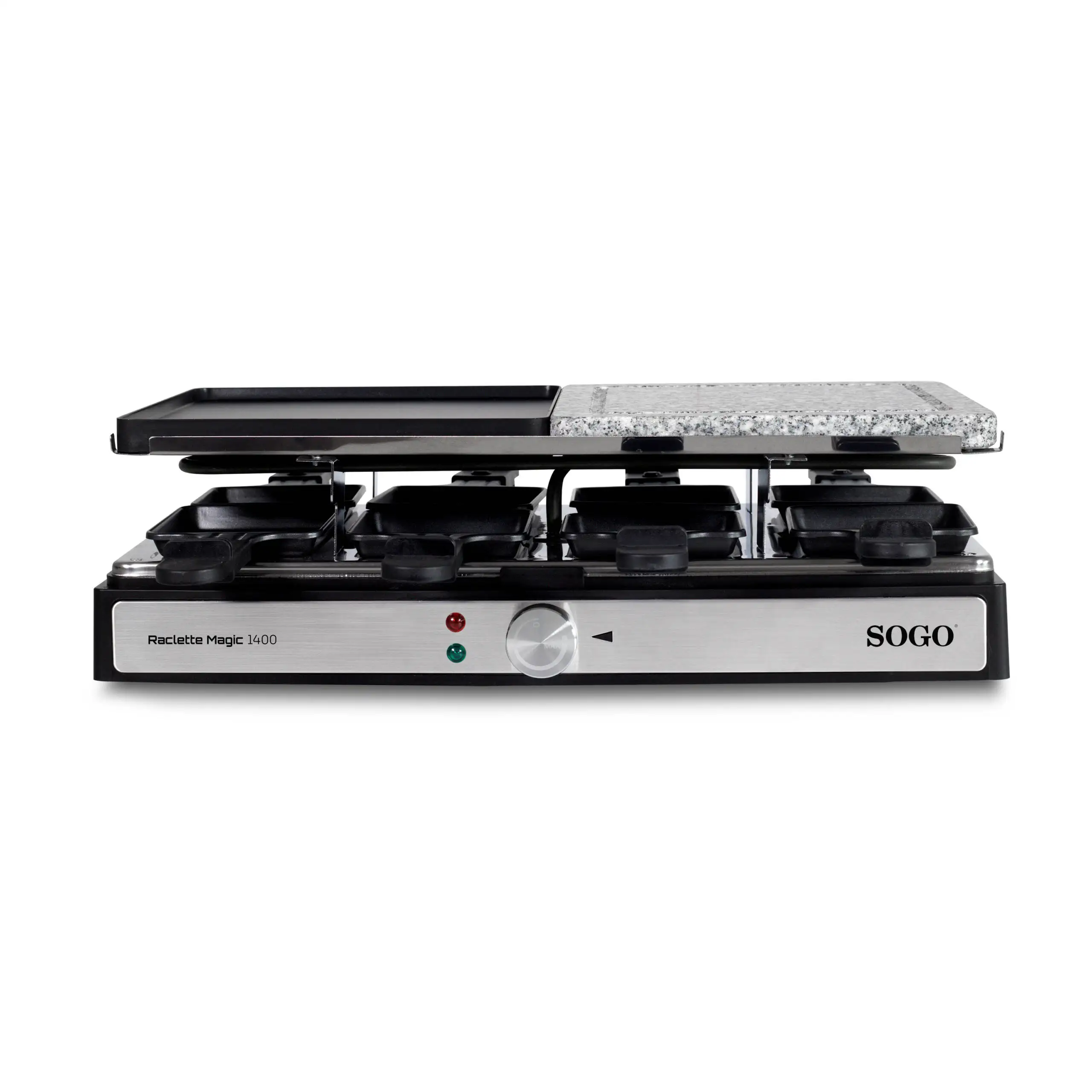 Parrilla Raclette Sogo para 8 Personas  - Lisa + Piedra - 1300W