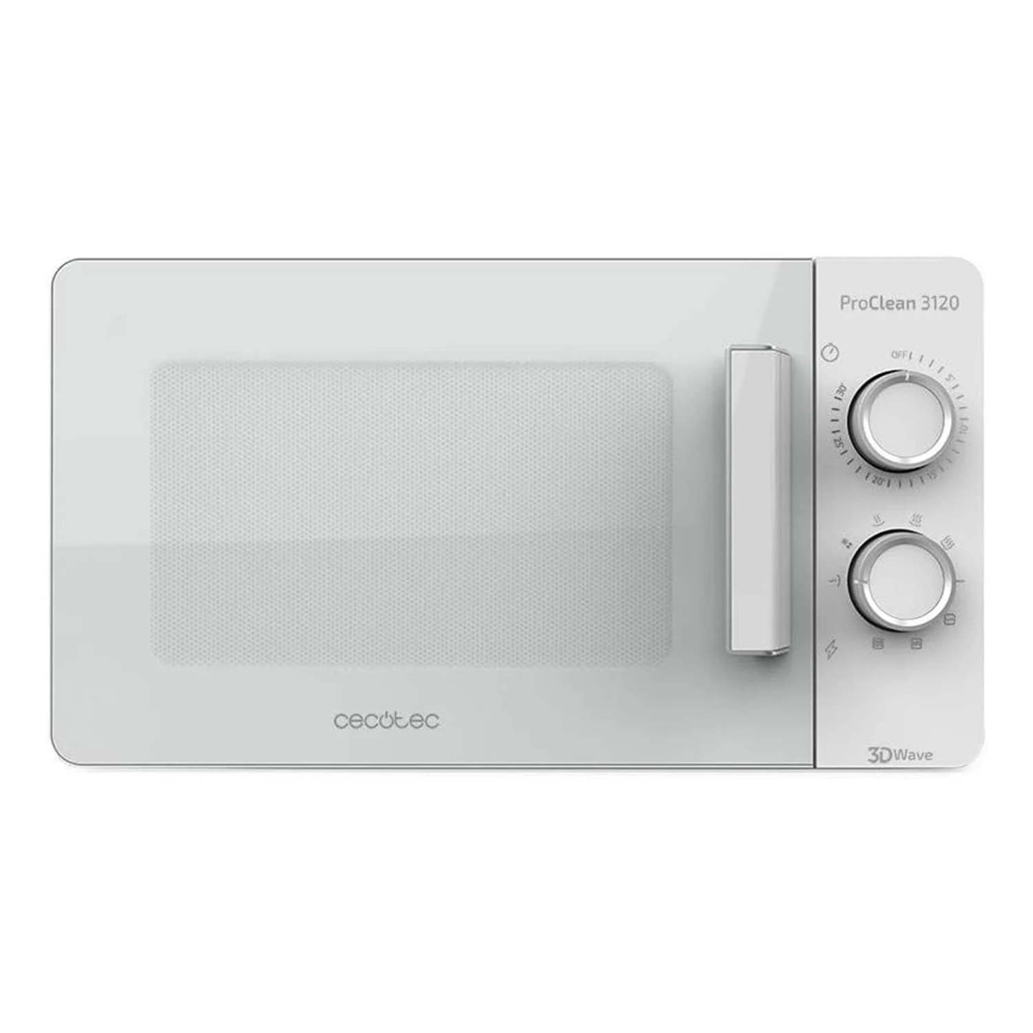 Cecotec microwave White ProClean 3120. 20 L, with Grill and Ready2Clean coating for better cleaning, 3DWave Technology, 6 levels