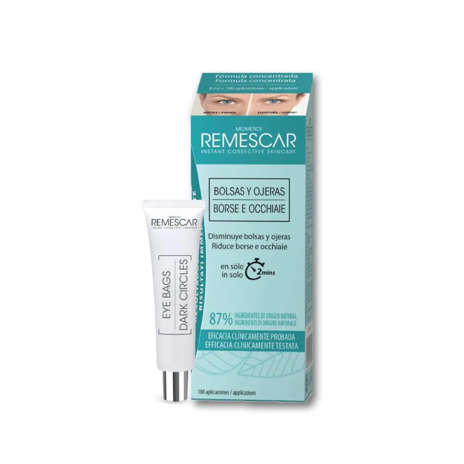 Remescar Bolsas y Ojeras efecto inmediato 8ml eliminar Bolsas y Ojeras (unisex)