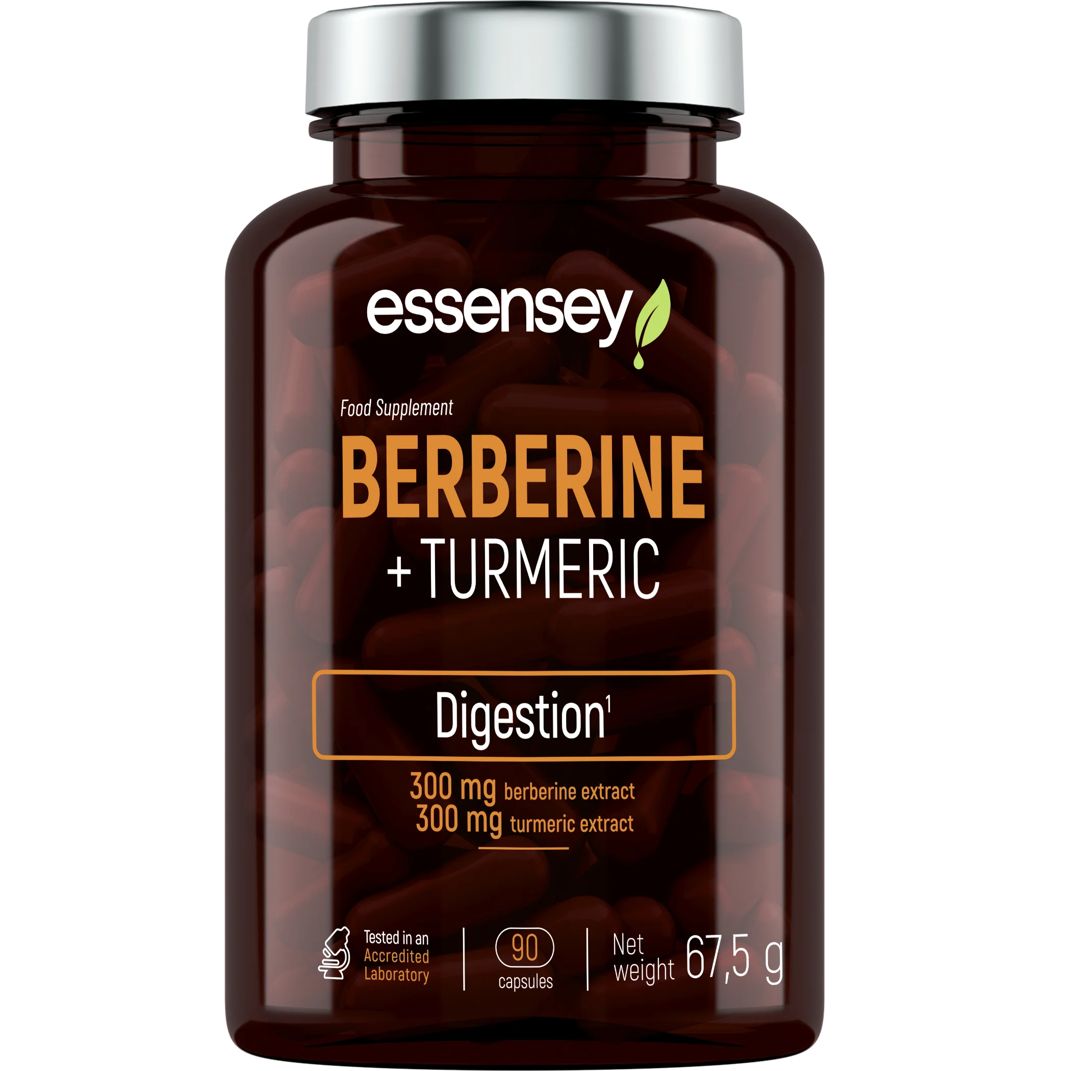 Essensey Berberine + Turmeric 90 Cápsulas | Complemento Alimenticio con Extractos Vegetales | Apoyo Metabólico Diario
