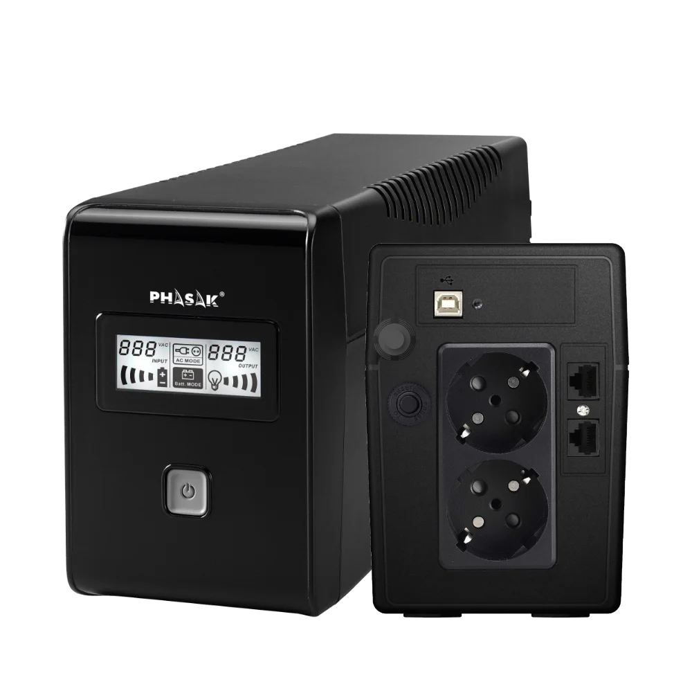 SAI / UPS Phasak Esential Interactivo 850 VA – PH 9485  - Sistema de Alimentación Ininterrumpida UPS Salicru, Riello, Eaton
