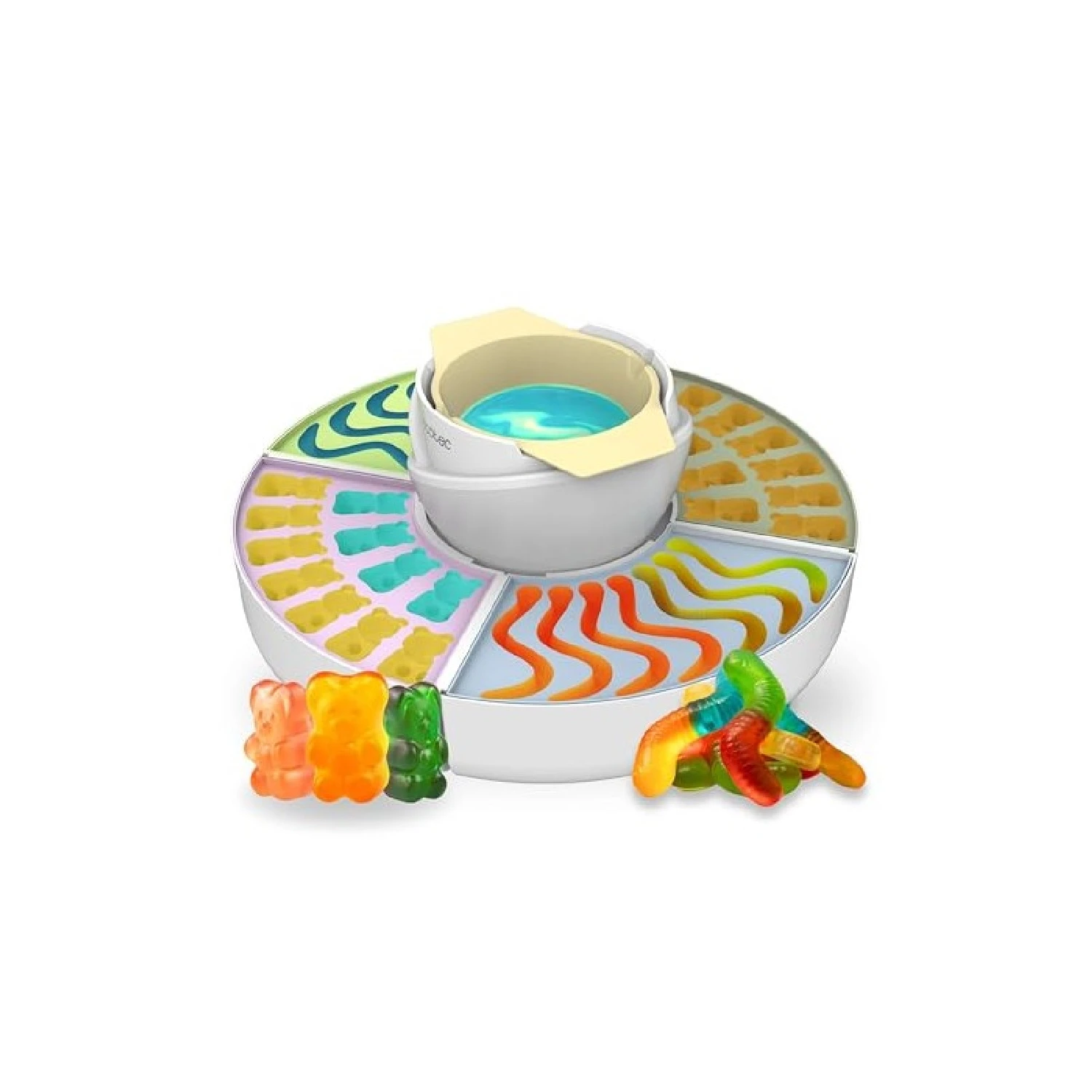 Cecotec Máquina de Hacer Golosinas Fondue de Chocolate Gummy Maker Fun&Sugar Gummy. 2 en 1, 40 W, 4 Moldes de Silicona