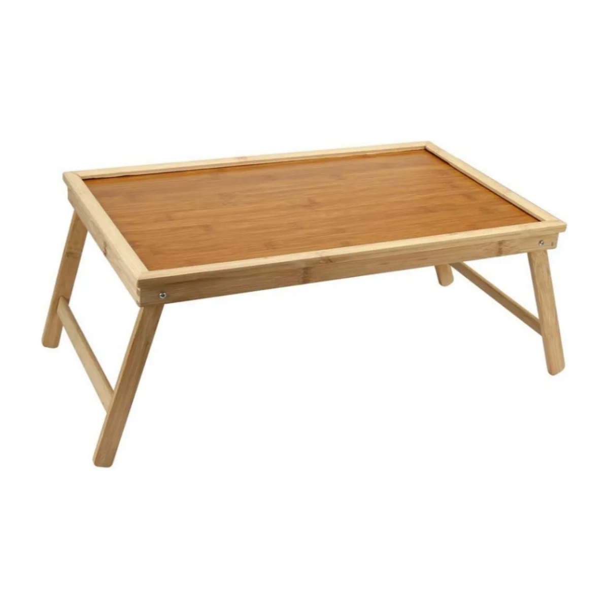 ZYLX SHOPPING – Mesa Plegable de Bambú 50×30×22 cm, Portátil para Desayuno, Cama o Sofá, Diseño Natural