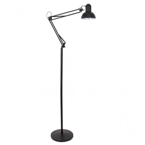 Lámpara de Pie Articulable RUTILO 1xe27 Negro Mate 180 cm Fabrilamp