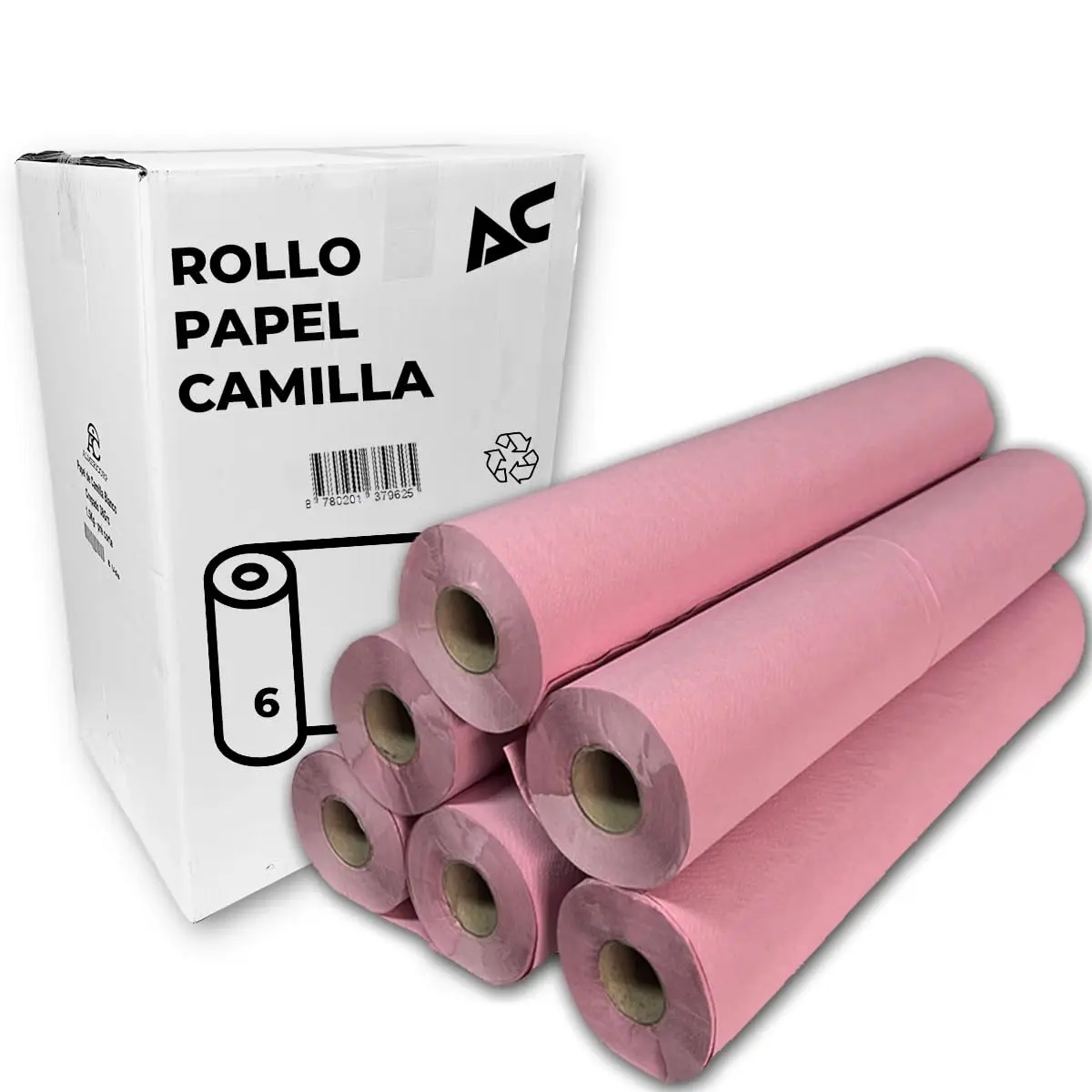 Rollo Papel Camilla Rosa Gofrado Caja 6 Unidades Papel Estética