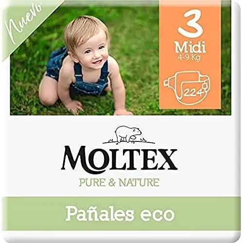 Pañal Moltex Pure & Nature TALLA 3 (4-10KG) 56 UDS