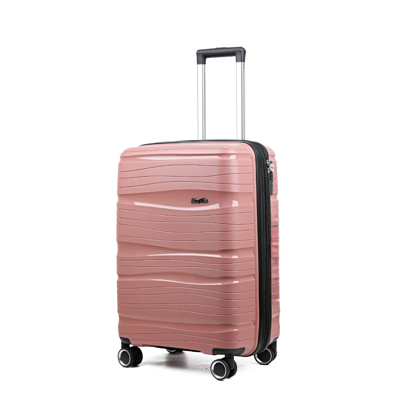 ARYVIE PPN02 Expandable Cabin Suitcase 55*36*22 cm, Lightweight and Strong Polypropylene Material with Explosion-proof Zipper and Aluminum Range, 3-digit Lock, rotating double 360 ° silent wheels.