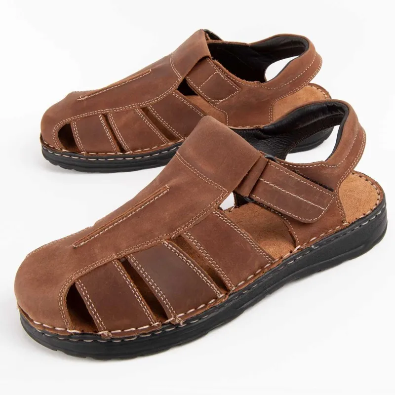Sandalia De Piel Para Hombre. Purapiel Beira5 102727