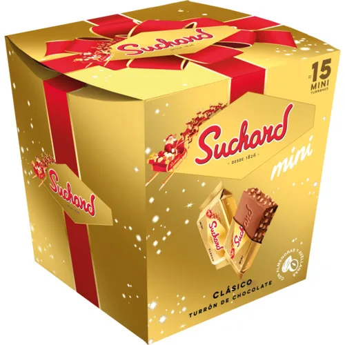 Suchard Mini Tabletas de Turrón de Chocolate con Arroz Inflado en Porciones Individuales 192g PACK 2 UNIDADES