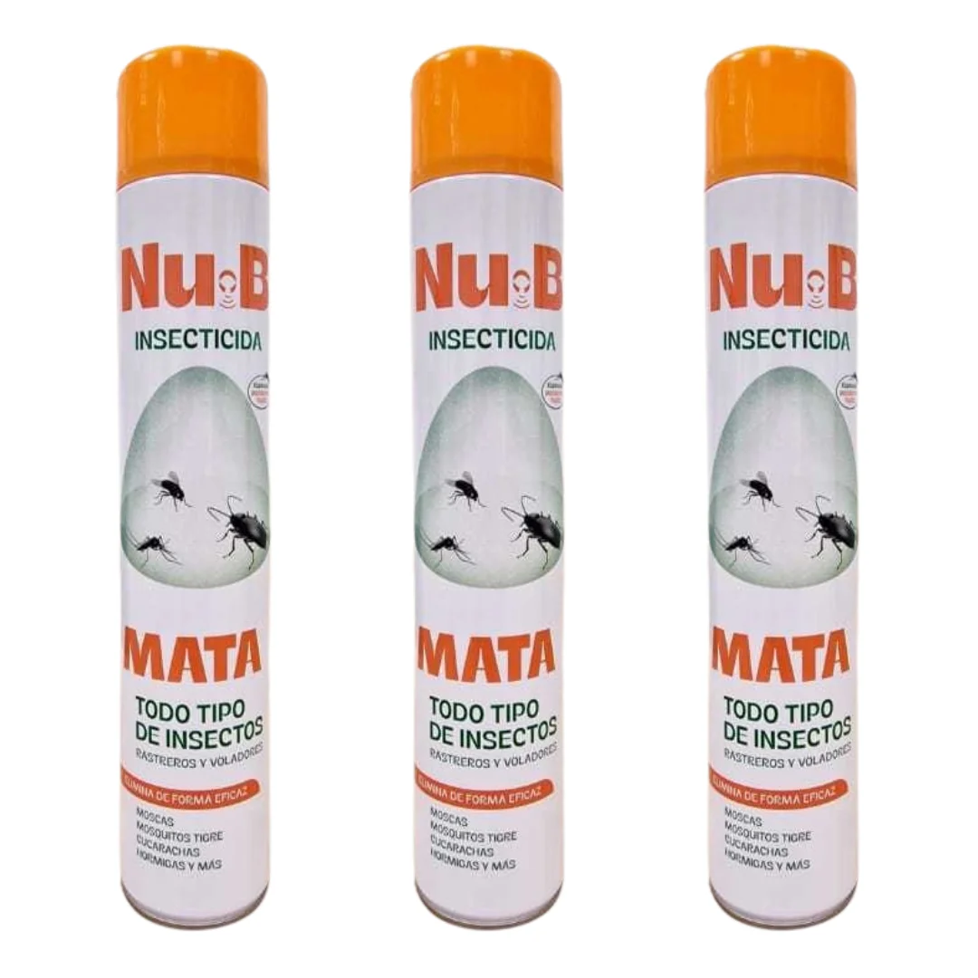 INSECTICIDA NU-B 750ml DE LABONCLER, EL PRIMER INSECTICIDA  ACARICIDA DOBLE ACCIÓN DE EFECTO INMEDIATO QUE MATA INSECTOS VOLADORES Y RASTREROS, CREANDO A SU VEZ UNA BARRERA INFRANQUEABLE Y DE LARGA DURACIÓN DE LABONCLER ECOJIN ECO-JIN LIMPIEZA ORIGINAL