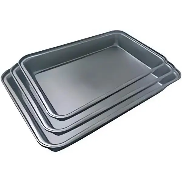 Bandeja de Horno Euroxanty | Fácil Limpieza | Asados de Carnes y Pescados | Lasañas y Repostería | Molde Antiadherente | Acero Inoxidable | Set 3 Unidades