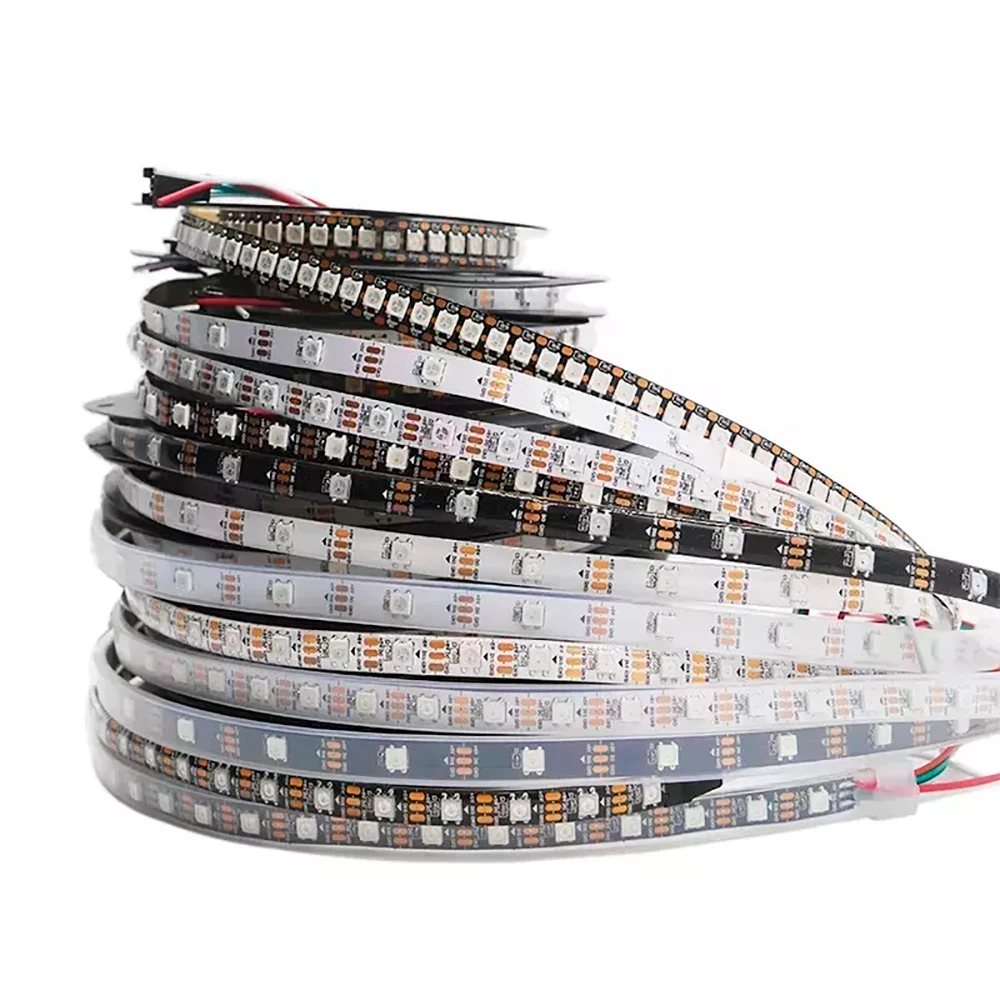 LED strip 5 meters waterproof | 2835 LED strips with power adapter | Dimmable and multicolor | Remote control controller | For TV, room, party, shopping | RevolutionLine