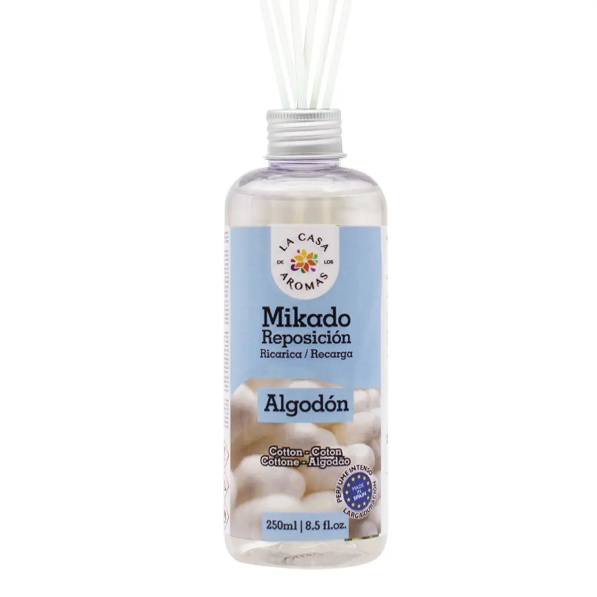 Ambientadores Mikado Repo Aromatizante en Varillas - Variedad de Esencias y Tamaños - Canela, Azahar, Canela Naranja, Frutos Rojos, Lavanda, Océano, Cereza, Vainilla, Algodón, Tropical, Citronela -