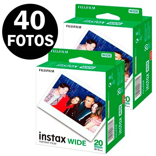 PELÍCULA INSTAX WIDE FUJIFILM PACK 40 FOTOS