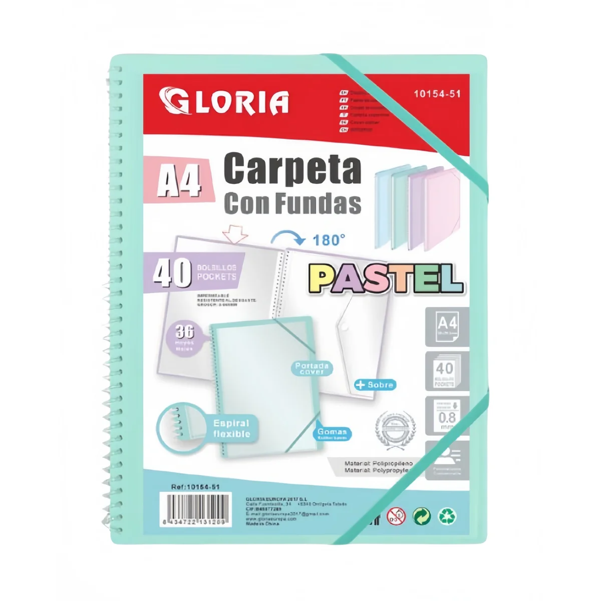 Carpeta clasificadora Carpeta de fundas de 20,30,40 y 60 Fundas con portada personalizable