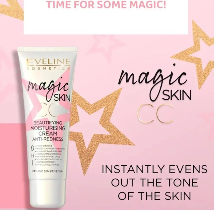 Eveline cosmetics - magic skin cc cream 8 in 1 of 50 ml