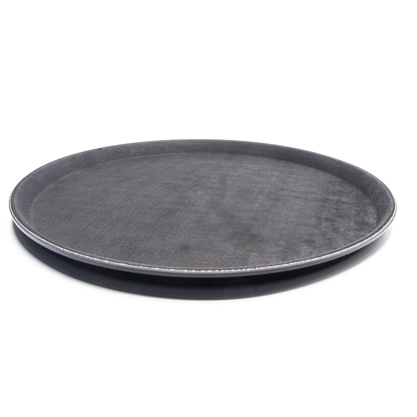 Round Non-Slip Plastic Tray for Hospitality by PAWOPA, perfect for serving in bars and restaurants, stackable, easy to clean with soap or dishwasher, designed for hot and cold items, and made from high-quality material.