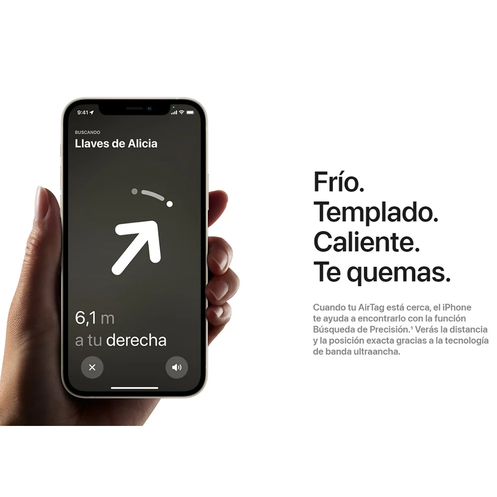 Apple AirTag, Rastreador inteligente, Paquete de 4, Compatible con iPhone o iPad, IP67 Resistencia a salpicaduras, agua y polvo, Color Blanco 6