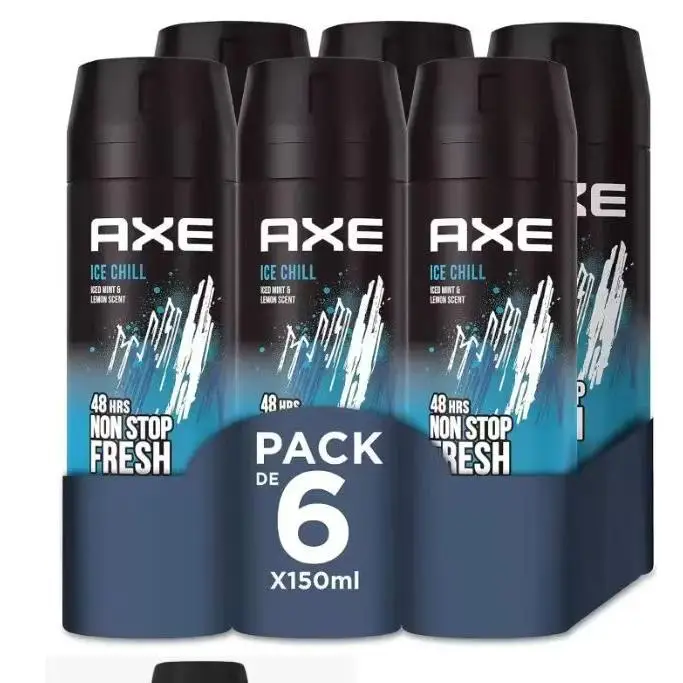 Desodorante Hombre MARINE Spray 48h Pack 6x150ml - Desodorante Hombre ICE CHILL Spray 48h Pack 6x150ml -Desodorante para Hombre Bodyspray Dark Temptation Spray 48h Pack 6x150ml